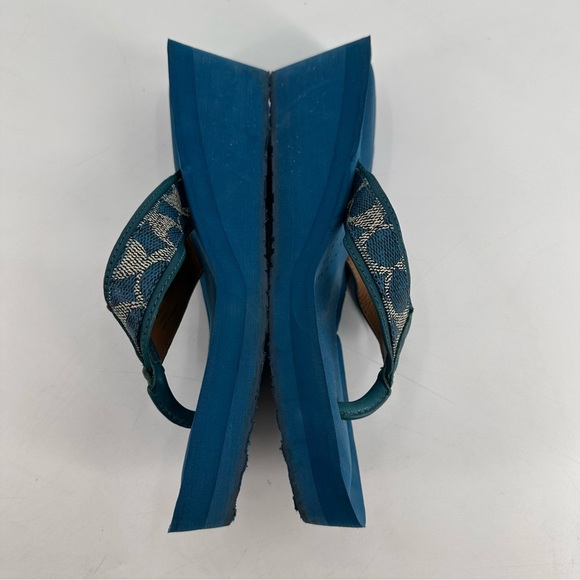 Coach Jolene Logo Y2K Style Wedge Sandals 10 - Picture 5 of 7